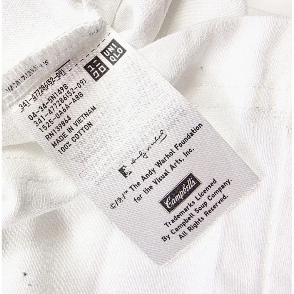 UNIQLO Andy Warhol NY POP ART Campbell Soup Short Sleeve Shirt Men's Size Large - Picture 6 of 6